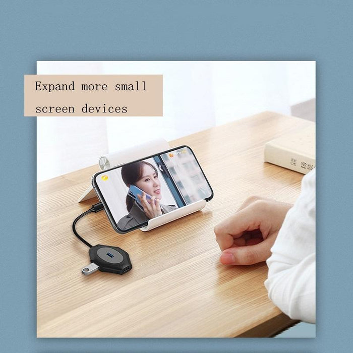 2-In-1 Usb Docking Station Fast Charge Multi-Port Usb3.0 5V+1Xusb3.0+3Xusb2.0