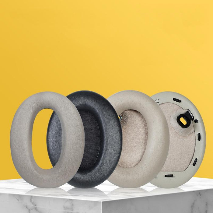 2Pcs Pu Leather Earpads For Sony Wh-1000Xm4 - Blue & Buckle