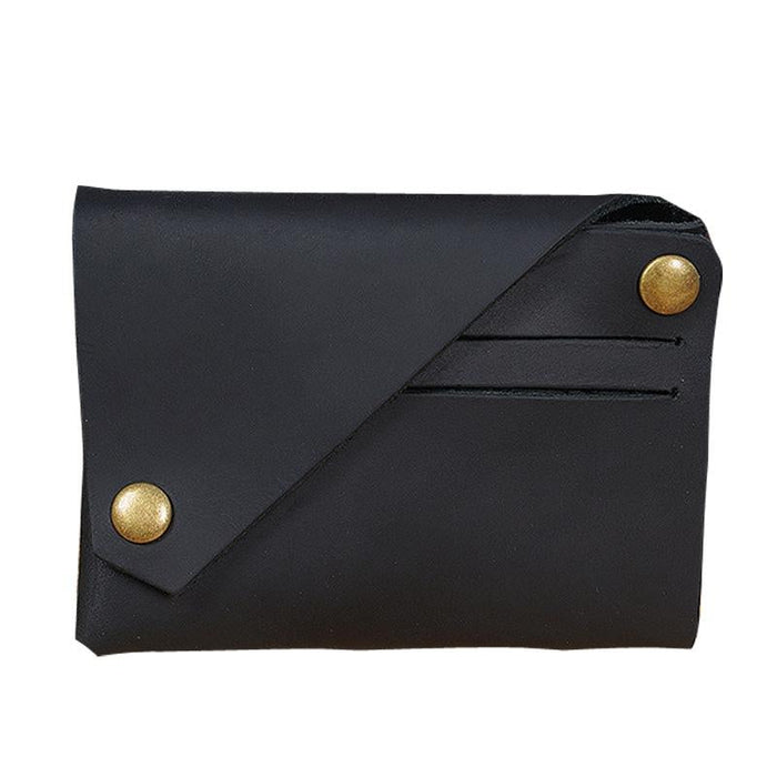Leather Card Holder For Bank Cards Black