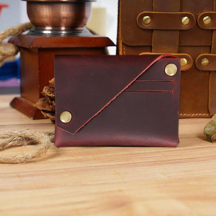 Leather Card Holder For Bank Cards Black