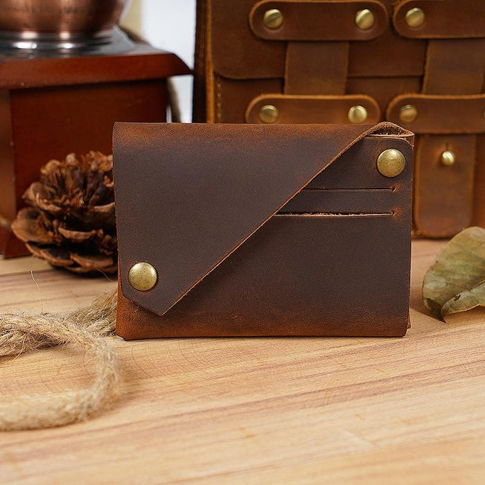 Leather Card Holder For Bank Cards Black
