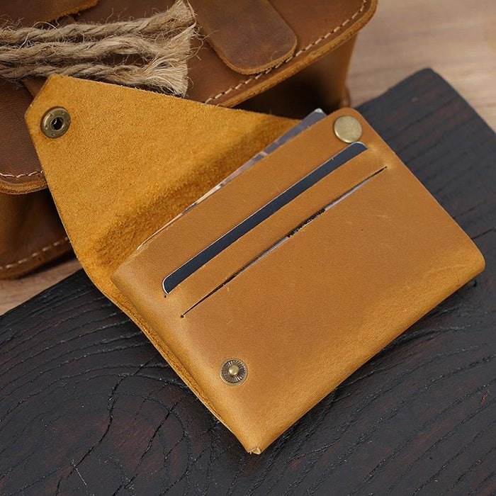 Leather Card Holder For Bank Cards Black