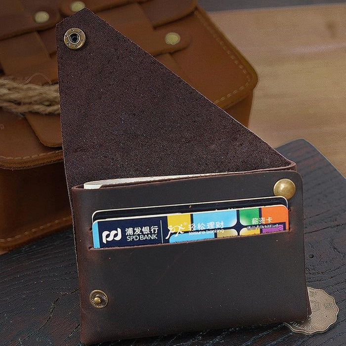Leather Card Holder For Bank Cards Black
