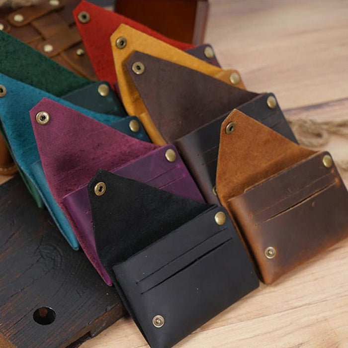 Leather Card Holder For Bank Cards Black