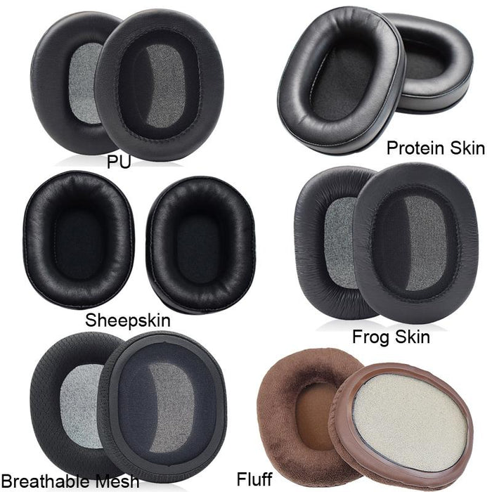 1 Pair Headset Earmuffs For Audio-Technica Ath-M50X / M30X / M40X / M20X - Brown-Fluff