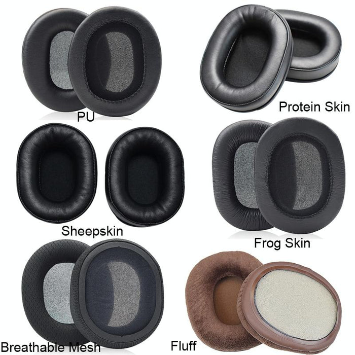 1 Pair Headset Earmuffs For Audio-Technica Ath-M50X / M30X / M40X / M20X - Brown-Protein Skin