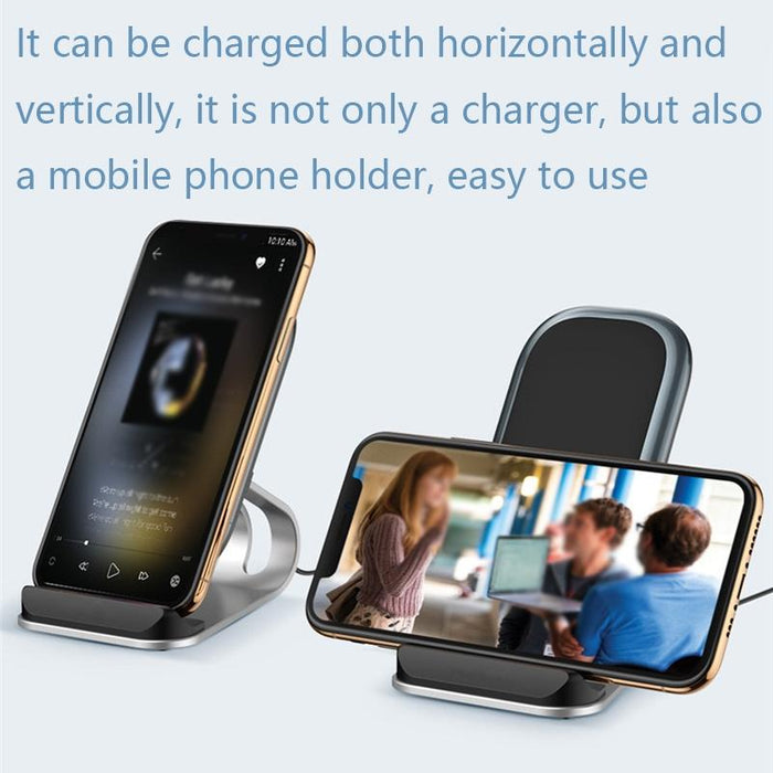 15W Multifunctional Wireless Charger With Stand Black