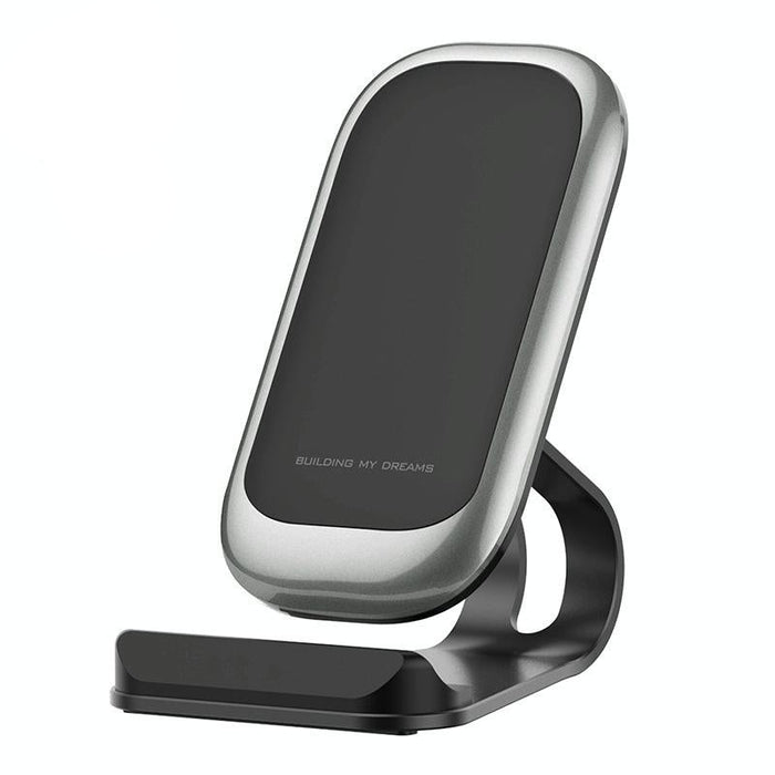 15W Multifunctional Wireless Charger With Stand Silver
