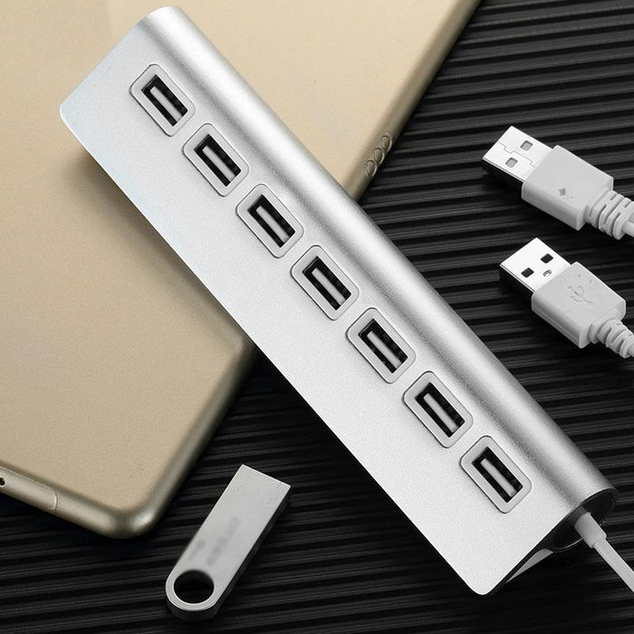 7-Port Aluminum Usb2.0 Hub