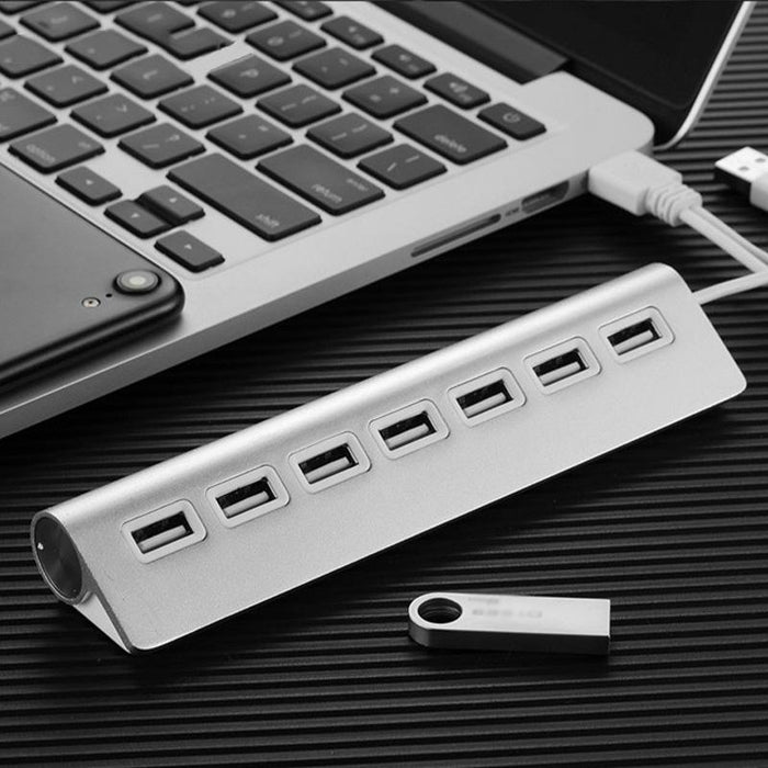 7-Port Aluminum Usb2.0 Hub