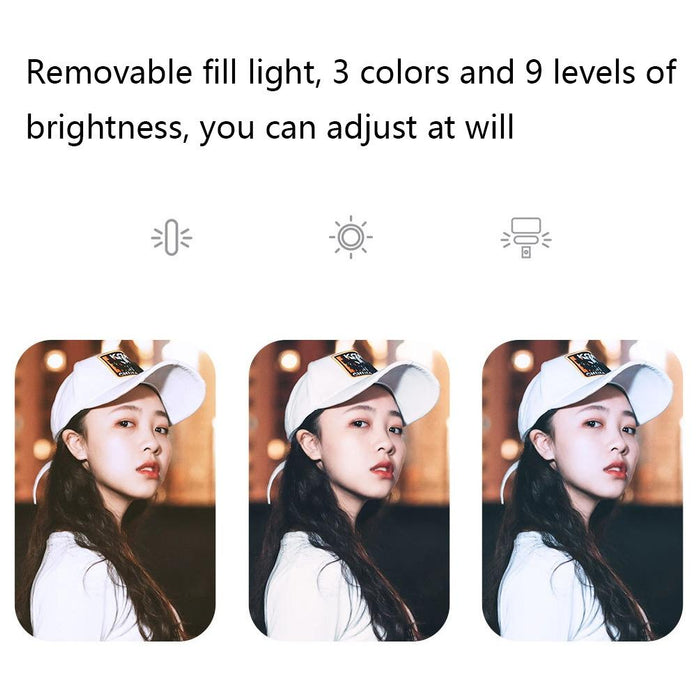 Removable Fill Light Phone Handheld Stabilizer With App Q09 Black