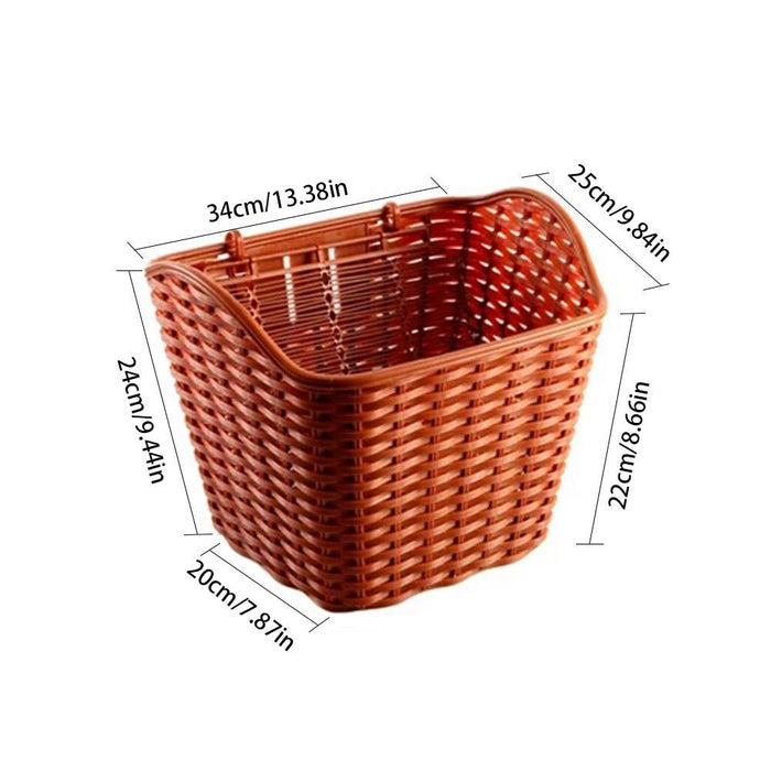 Waterproof Bike Basket With Cover Front Handlebar Black