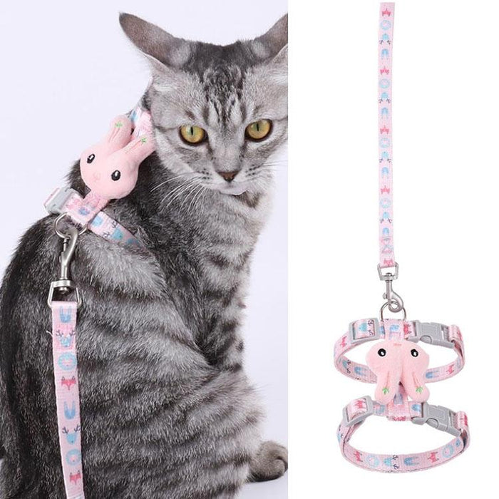Adjustable Anti Breakaway Cat Leash Small 3Kg Max