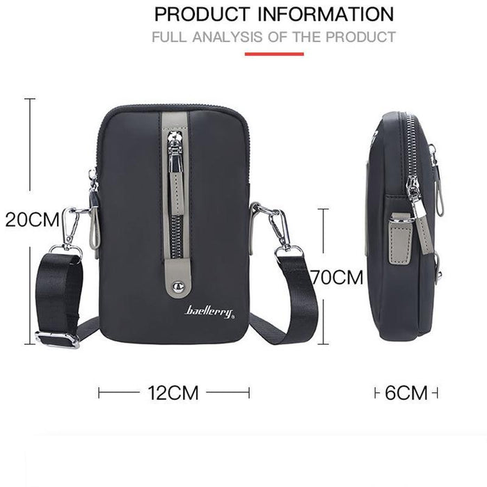 Large Capacity Men Shoulder Bag Grey