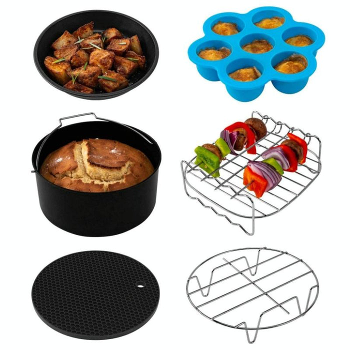 7 Air Fryer Baking Set 6 Pcs Stainless Steel Accessories