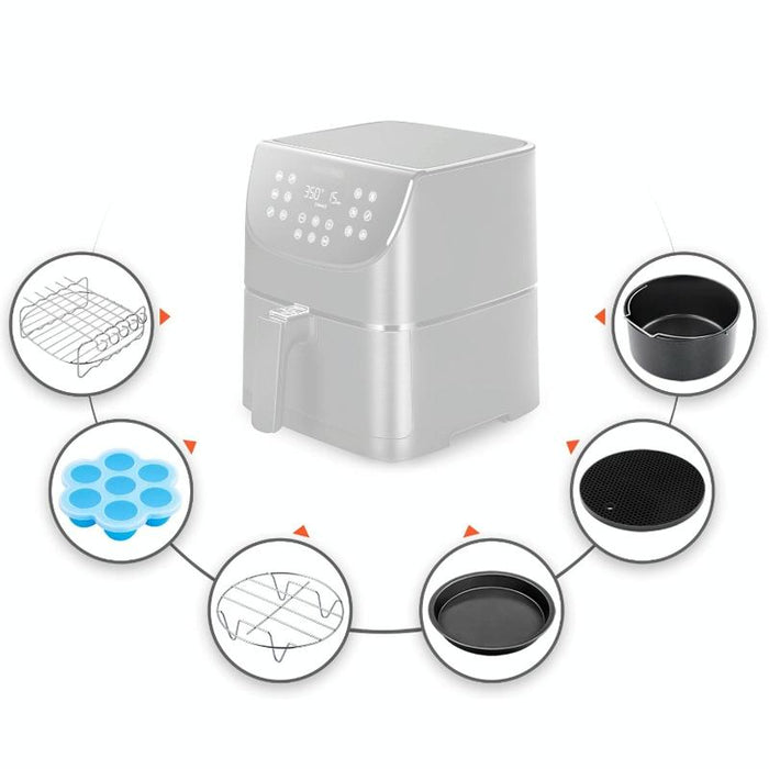 7 Air Fryer Baking Set 6 Pcs Stainless Steel Accessories