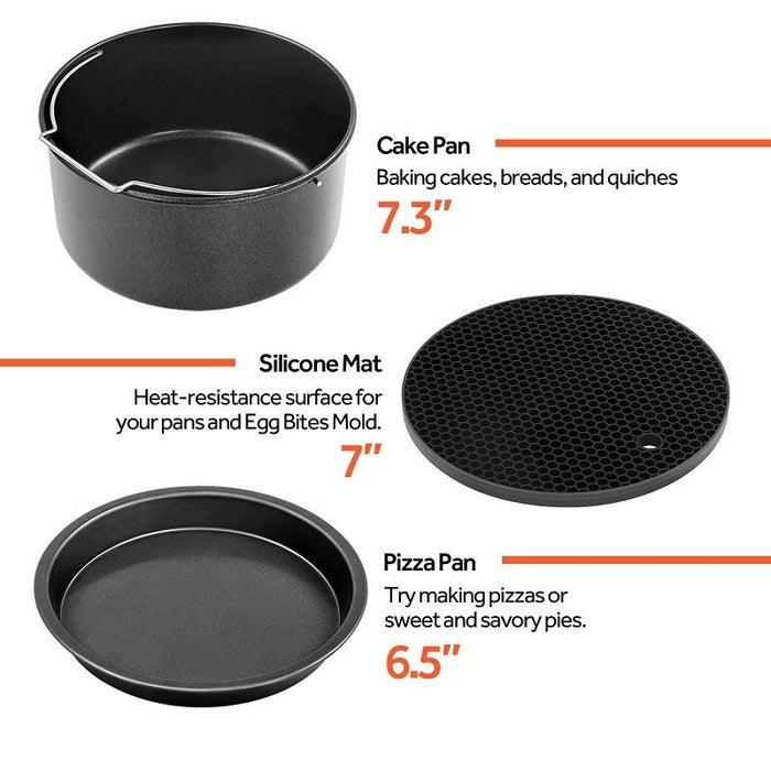 7 Air Fryer Baking Set 6 Pcs Stainless Steel Accessories