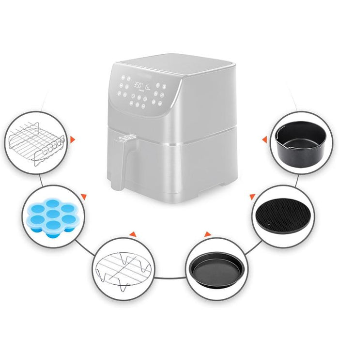 8 Air Fryer Baking Set 6 Pcs Stainless Steel Accessories