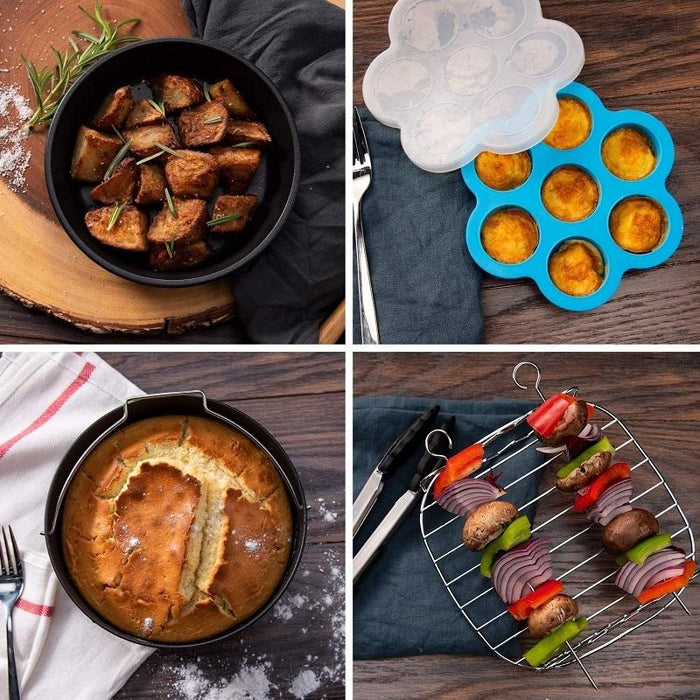 8 Air Fryer Baking Set 6 Pcs Stainless Steel Accessories