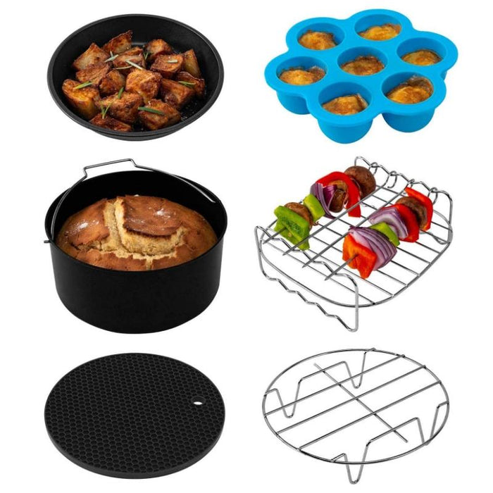 8 Air Fryer Baking Set 6 Pcs Stainless Steel Accessories