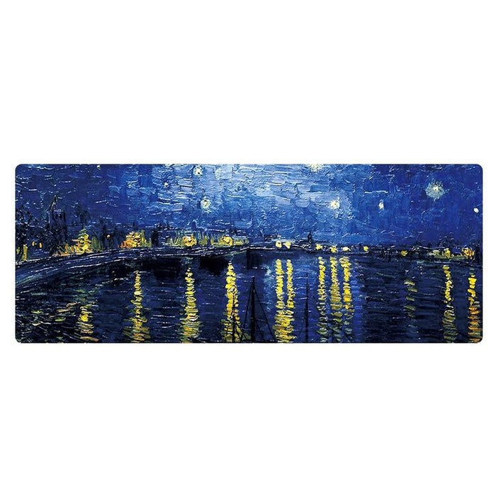 Large Oil Painting Desk Rubber Mouse Pad