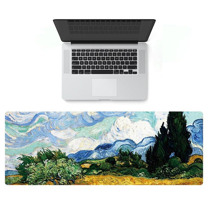 Large Oil Painting Desk Rubber Mouse Pad
