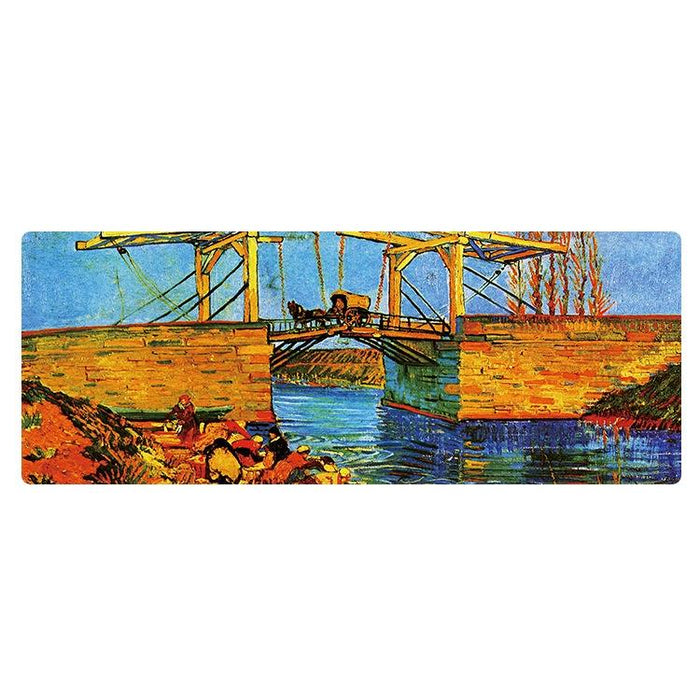 Large Oil Painting Desk Rubber Mouse Pad