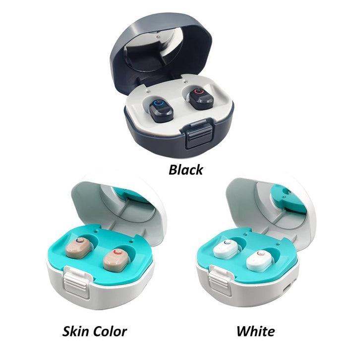 Wireless On Ear Hearing Aid With Charging Case