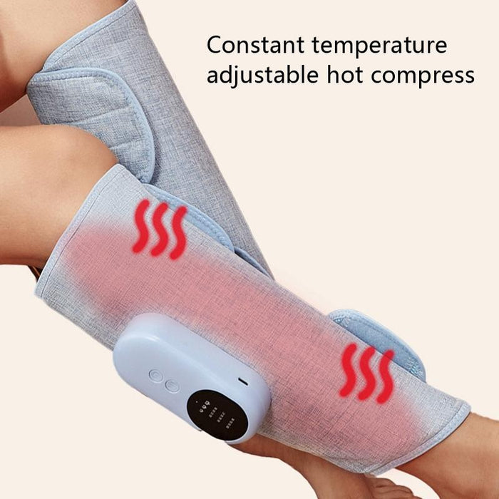 Blue Wireless Leg Massager Hot Compress + Air Pressure + Vibration