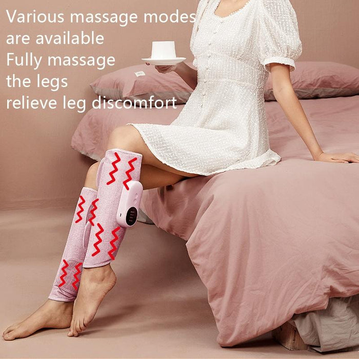 Blue Wireless Leg Massager Hot Compress + Air Pressure + Vibration