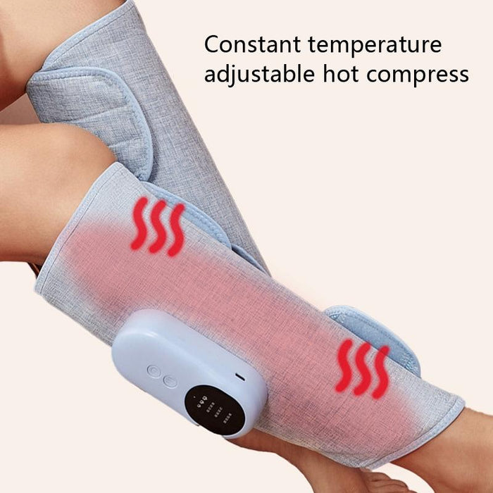 Wireless Leg Massage Blue Double Hot Compress + Air Pressure
