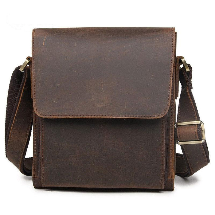 Rustic Leather Men Shoulder Bag