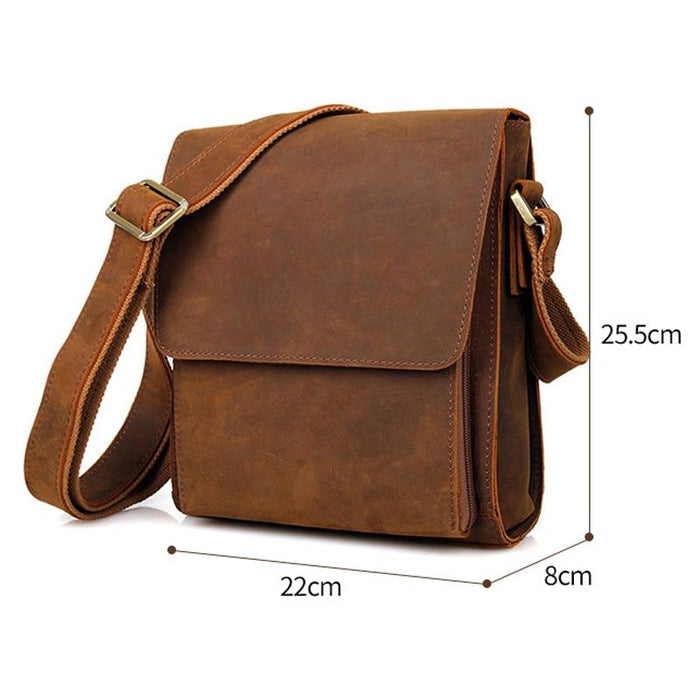 Rustic Leather Men Shoulder Bag