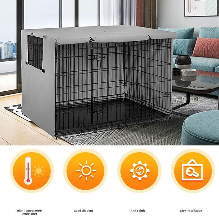 Oxford Cloth Pet Cage Outdoor Furniture Dustproof Rainproof Sunscreen Cover - Size 63.5X48X50Cm