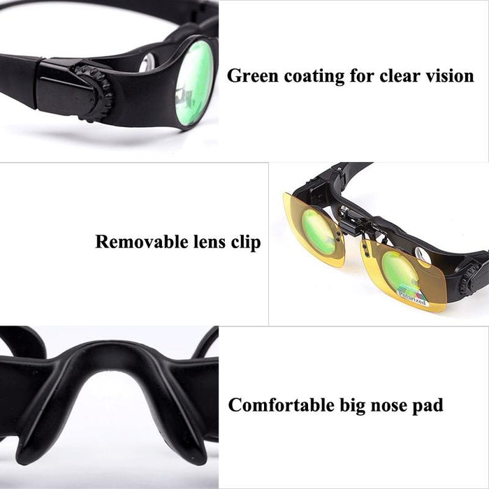 8X Fishing Binoculars Zoomable Telescope Glasses - Three-Colour Clip