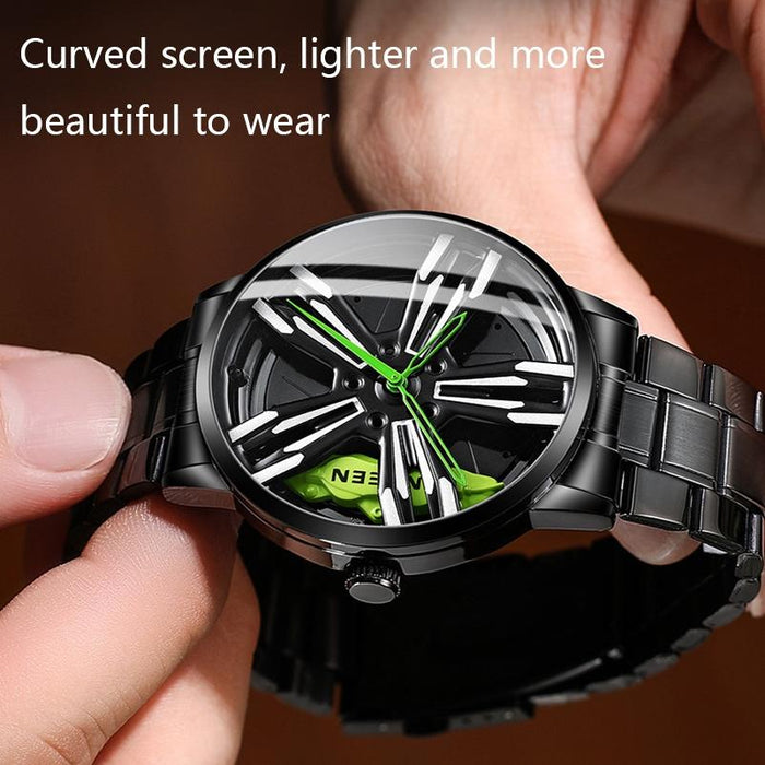 L001 Motorcycle Element Rotating Hub Metal Men Watch