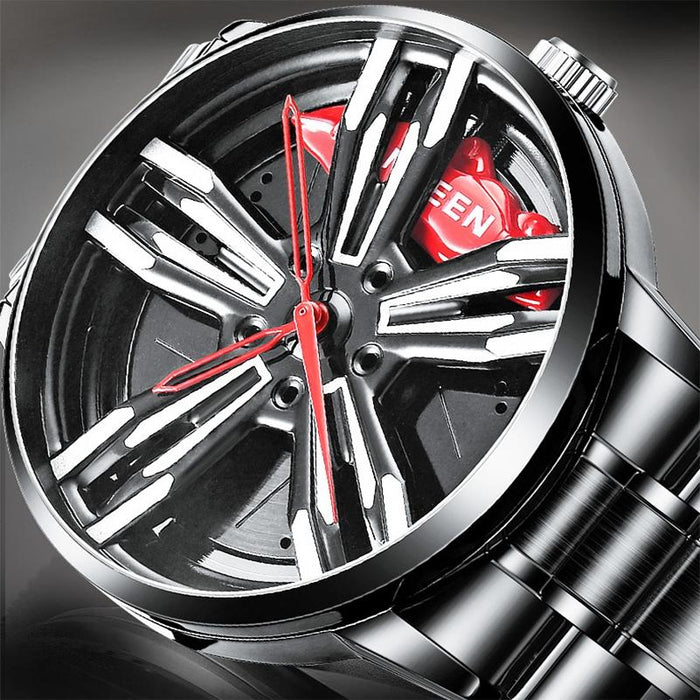L001 Motorcycle Element Rotating Hub Metal Men Watch