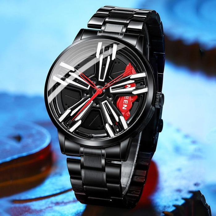 L001 Motorcycle Element Rotating Hub Metal Men Watch