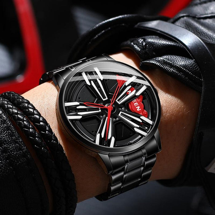 L001 Motorcycle Element Rotating Hub Metal Men Watch