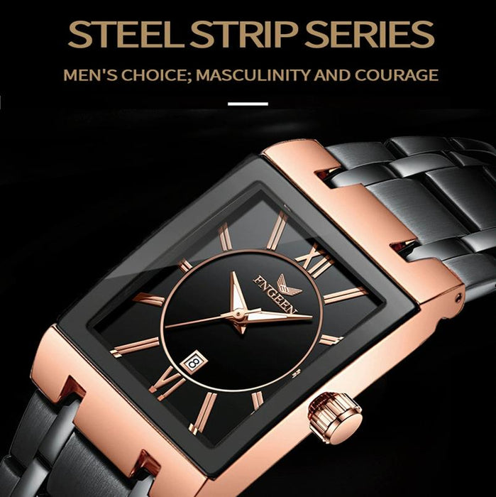 3627 Waterproof Calendar Men Square Watch