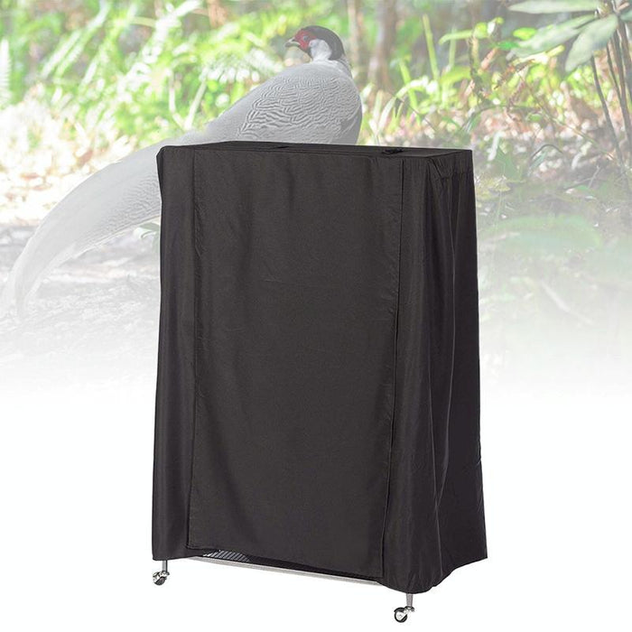 210D Waterproof Oxford Cloth Dust Bird Cage Protective Cover Parrot Cage Shade Black Silver