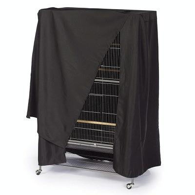 210D Waterproof Oxford Cloth Dust Bird Cage Protective Cover Parrot Cage Shade Black Silver