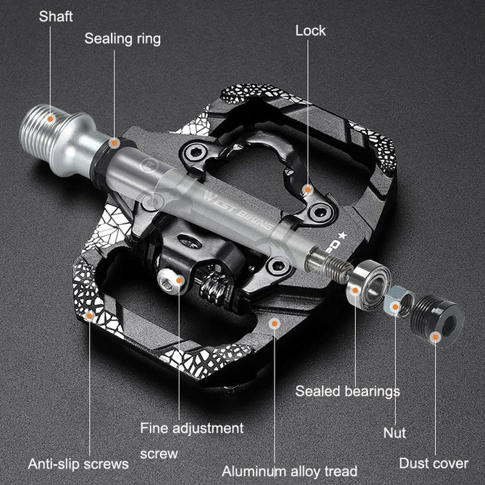 Aluminum Mountain Bike Pedals Durable Pair