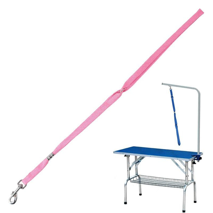 4 Piece Pet Bath & Grooming Table Leash Set Pink