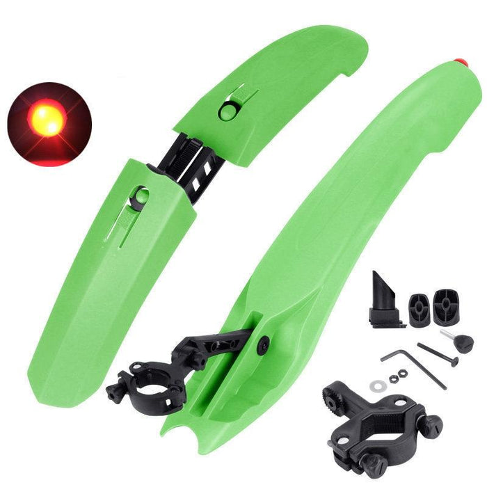 Green Widened Bike Mudguards Quick Release 2632