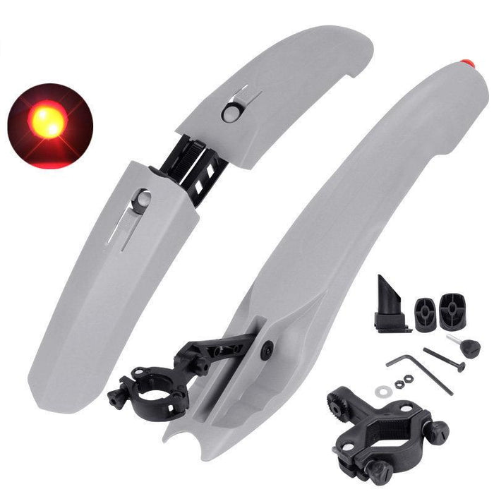 Gray Widened Bike Mudguards Quick Release 2632