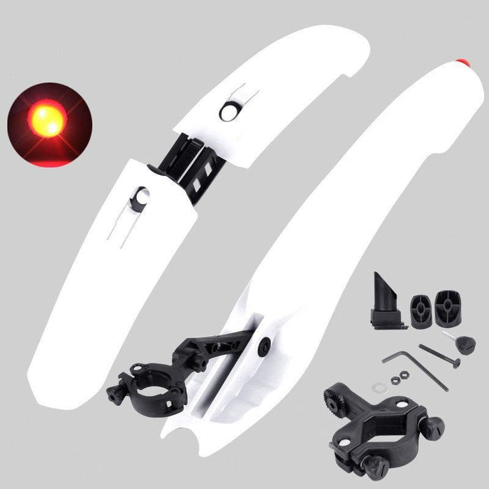 Quick Release Bike Mudguards Widened White