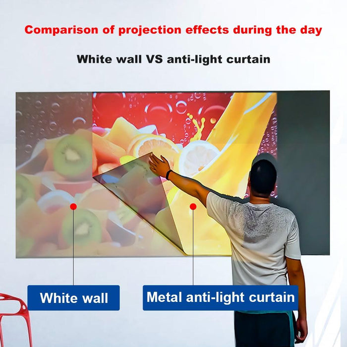 Folding Metal Anti-Light Hd Projection Curtain - Size 60 Inch 16:9 133X75Cm