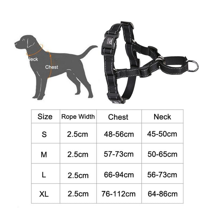Reflective Nylon Pet Chest Strap Size S