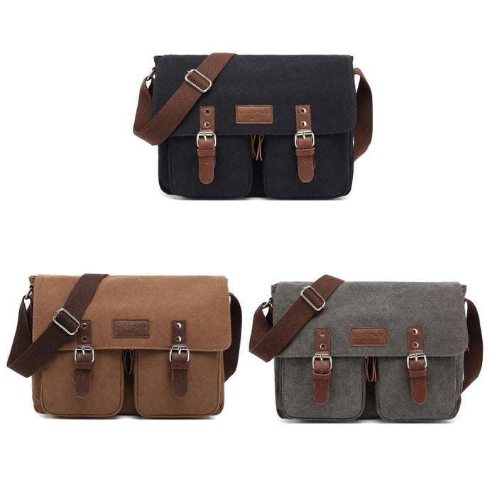 Men Canvas Crossbody Messenger Bag